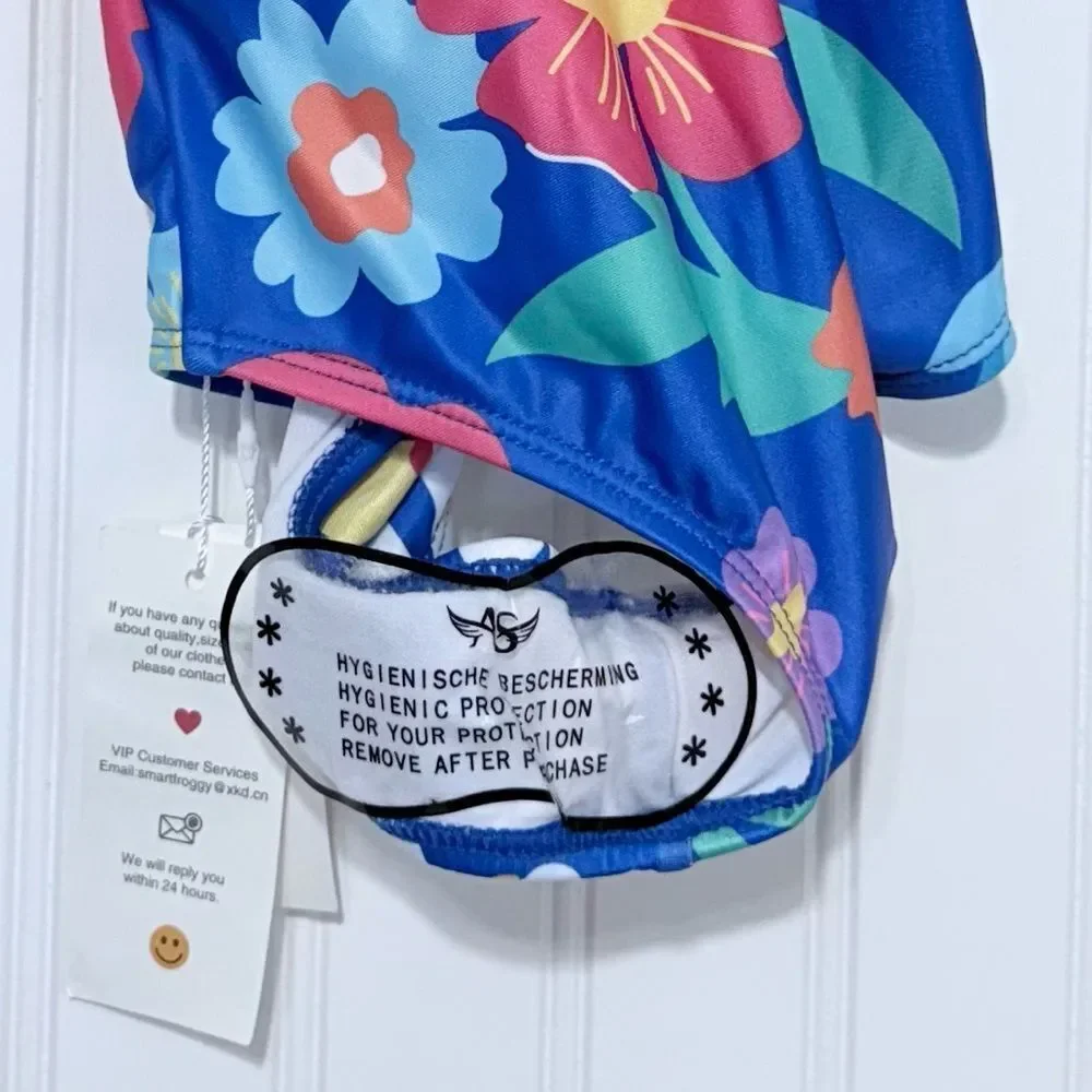Angel Season Beach Pool Colorful Floral Kids Swimsuit